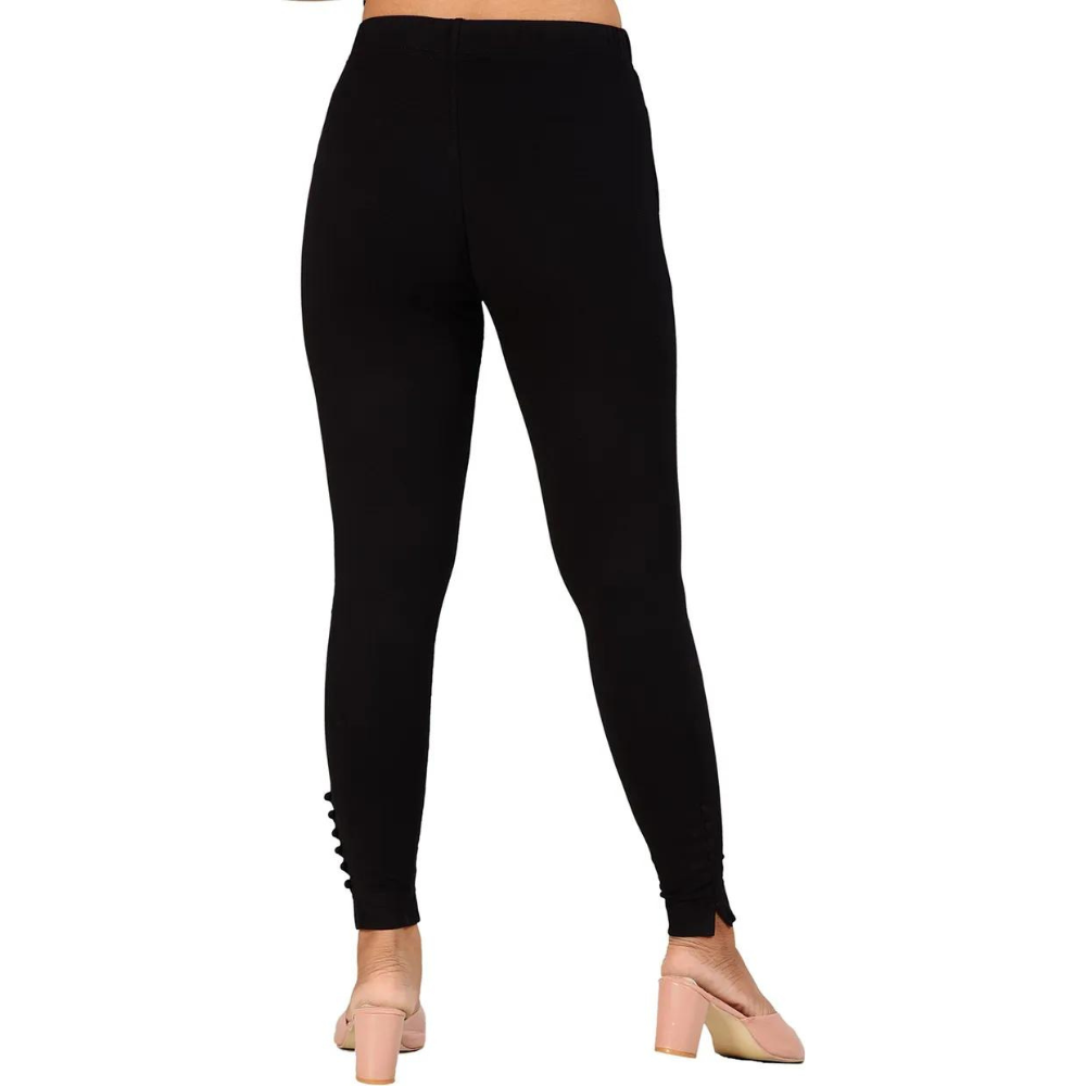 Ankle Length Western Wear Black Boondi Legging