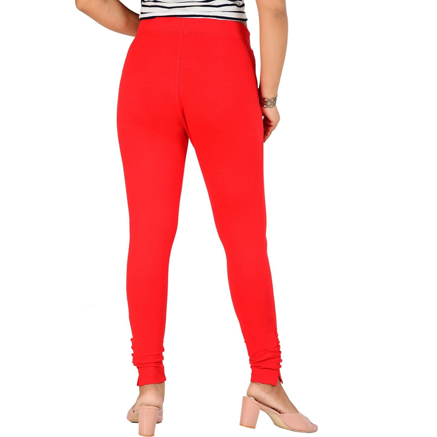 Ankle Length Western Wear Red Boondi Legging