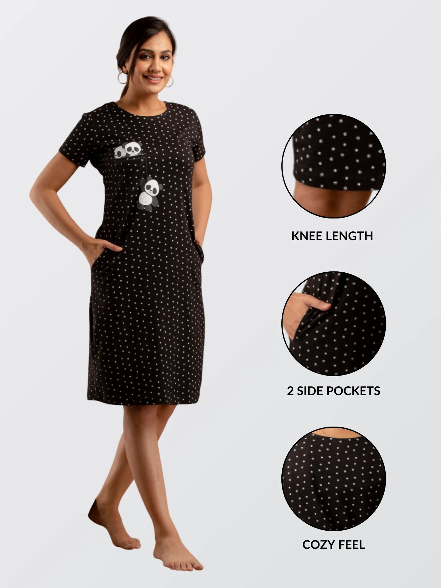 Women Black All Day T-shirt