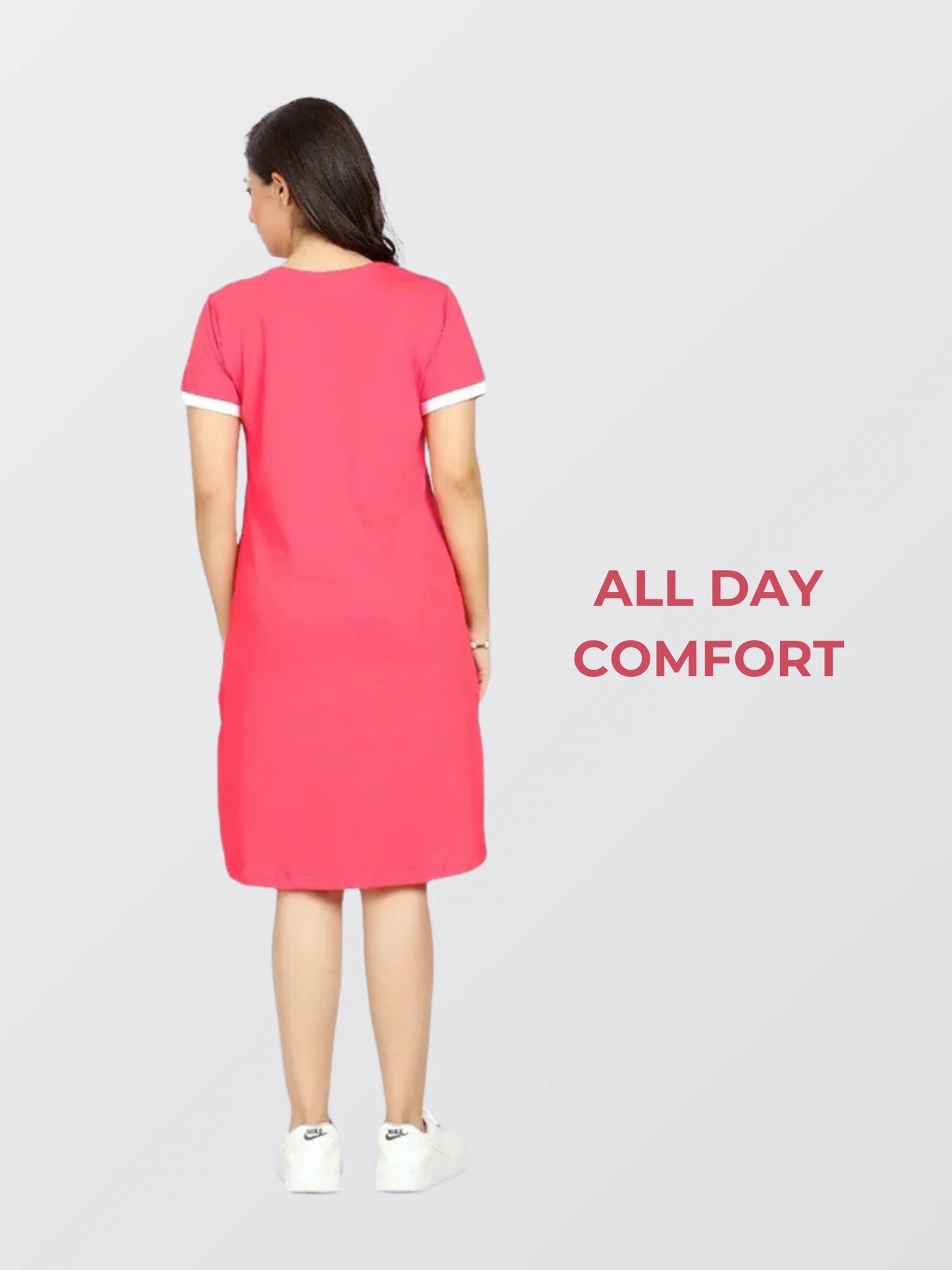 Women Pink All Day T-shirt
