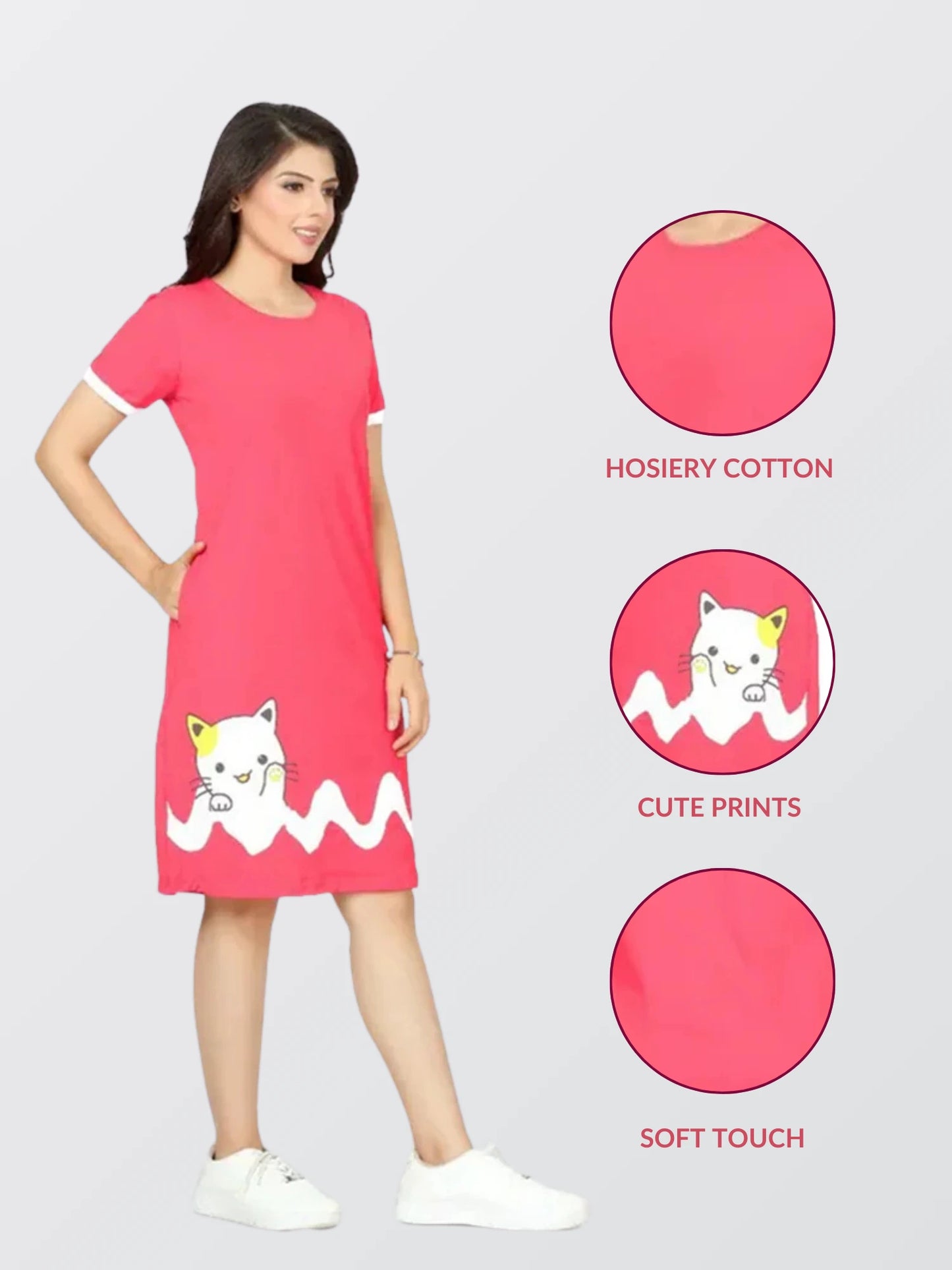 Women Pink All Day T-shirt