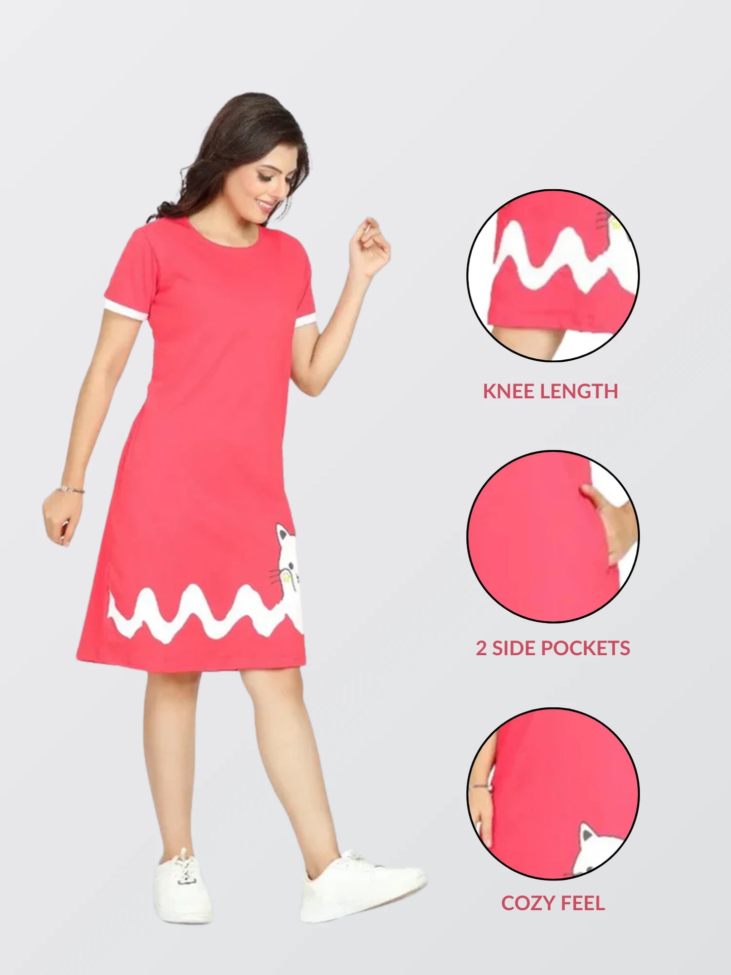 Women Pink All Day T-shirt