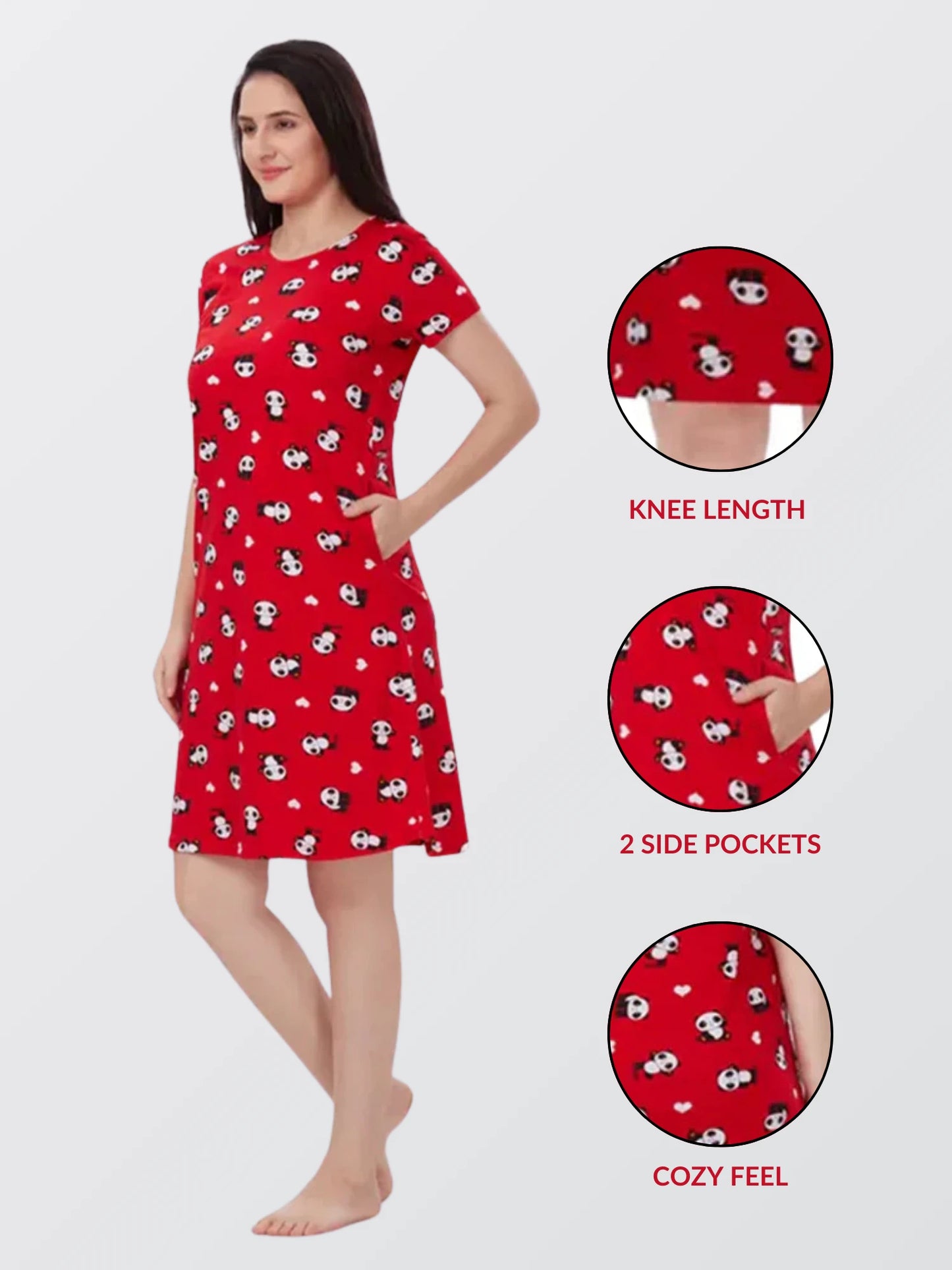 Women Red All Day T-shirt