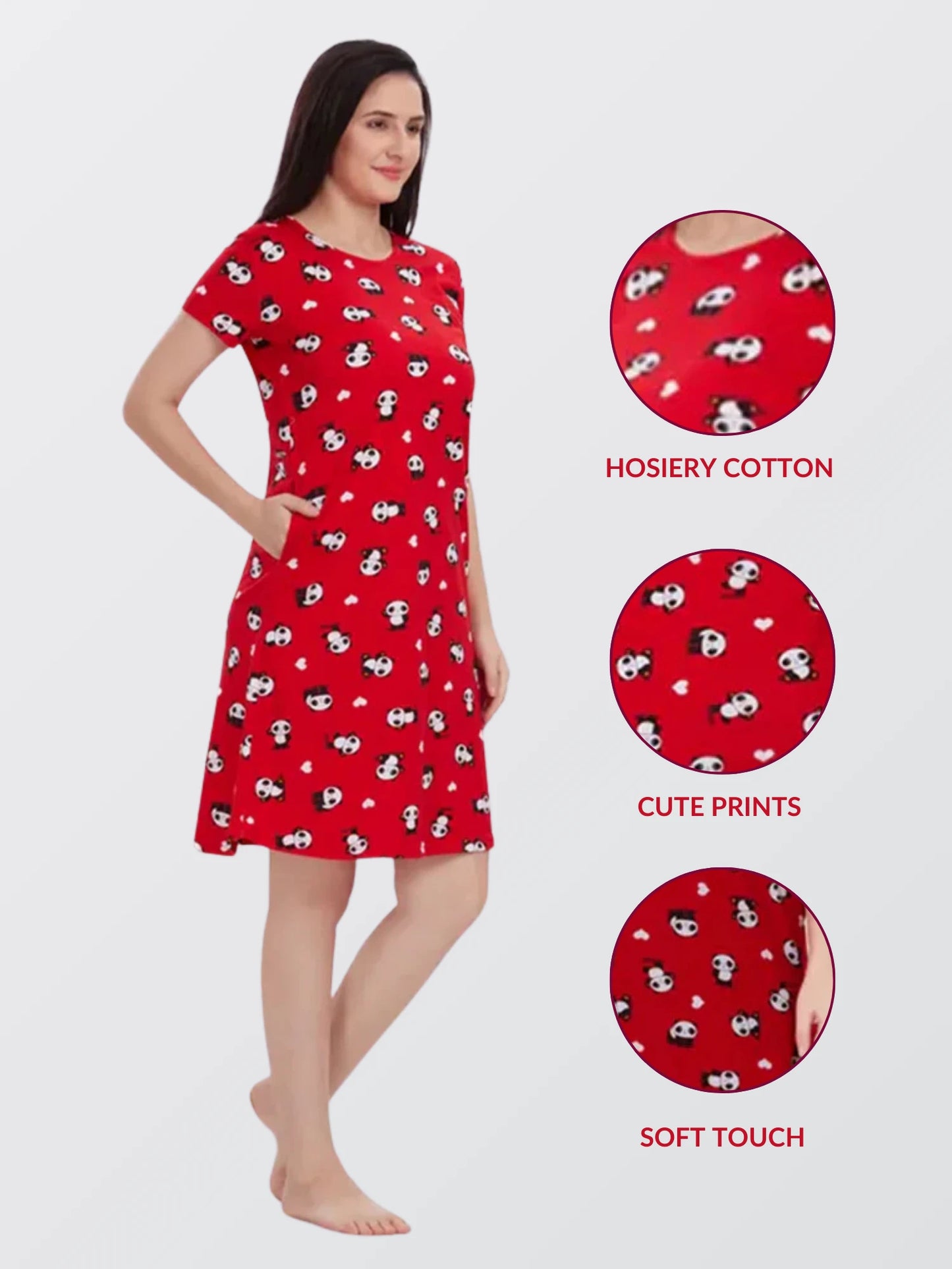 Women Red All Day T-shirt