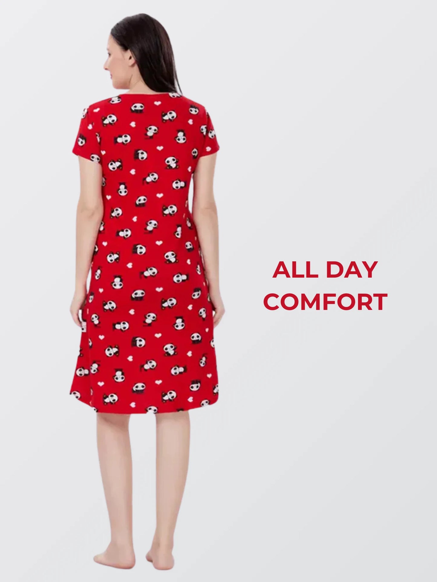 Women Red All Day T-shirt