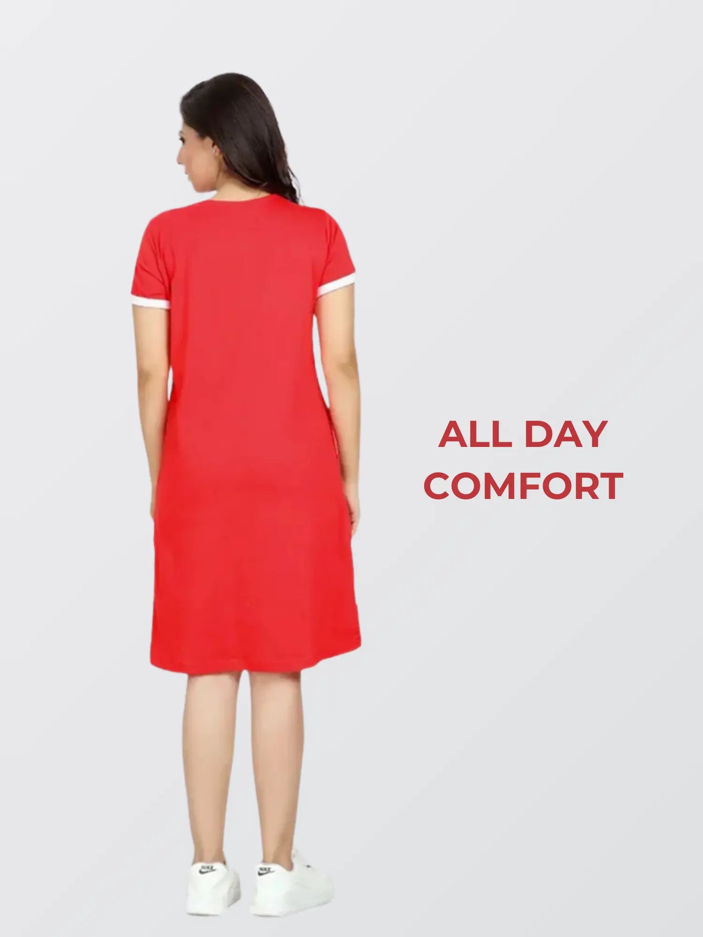 Women Red All Day T-shirt