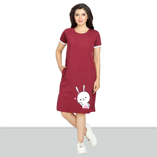 Women Maroon All Day T-shirt