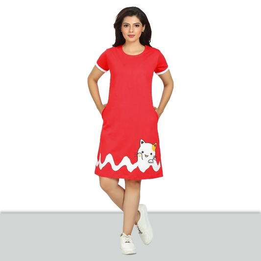 Women Red All Day T-shirt
