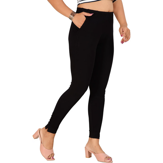 Ankle Length Western Wear Black Legging