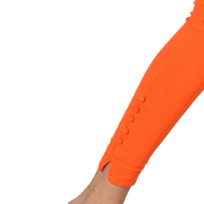 Ankle Length Western Wear Orange Boondi Legging