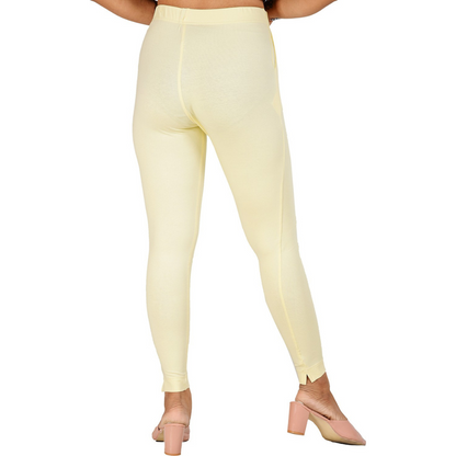 Ankle Length Western Wear Cream Boondi Legging