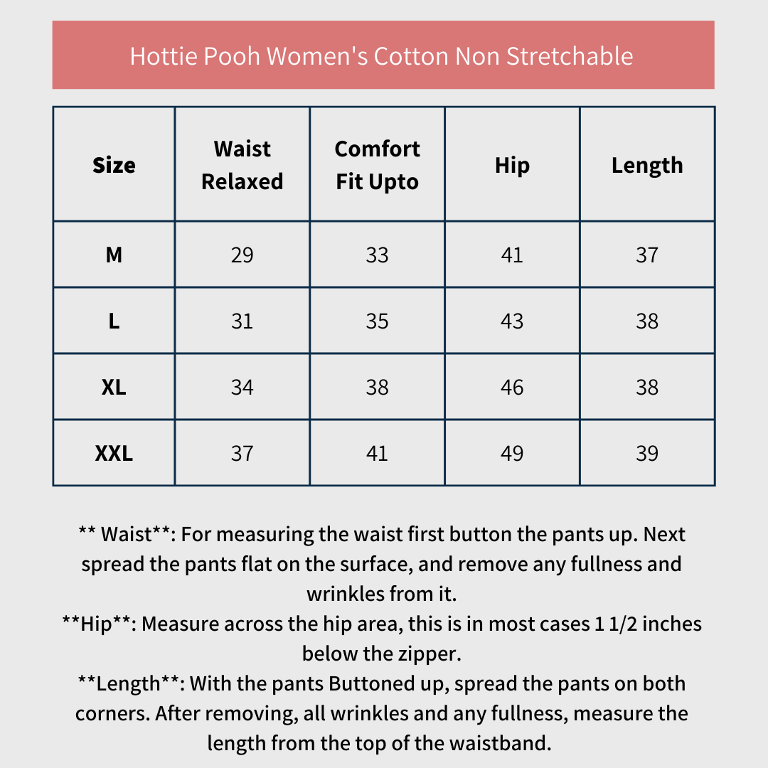 Women’s Red Cotton Formal Pants