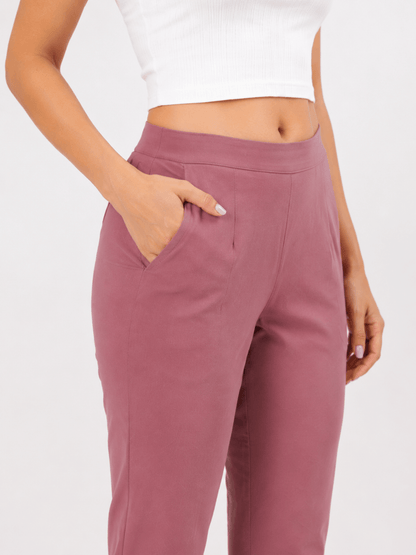 Women’s Rose Taupe Cotton Pants