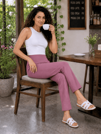 Women’s Rose Taupe Cotton Pants