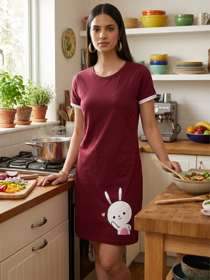 Women Maroon All Day T-shirt