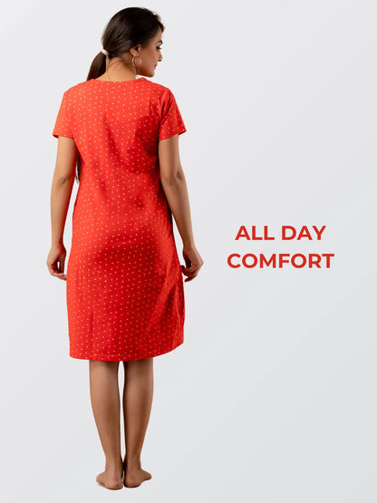 Women Dark Orange All Day T-shirt
