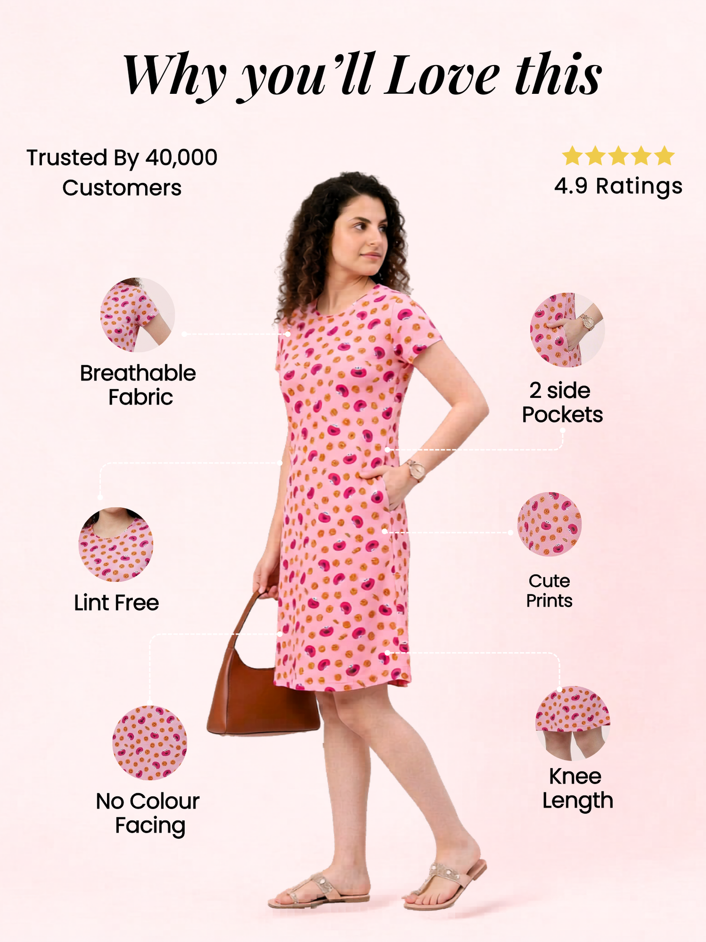 Women Pink All Day T-shirt