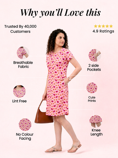 Women Pink All Day T-shirt