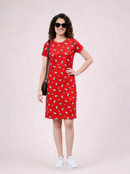 Women Red All Day T-shirt