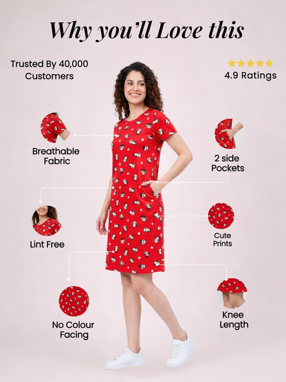 Women Red All Day T-shirt