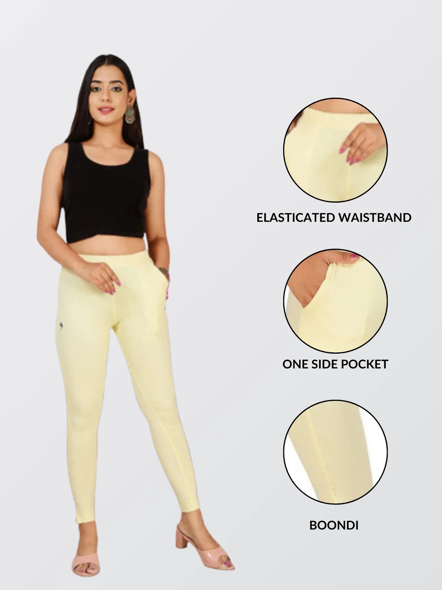 Ankle Length Western Wear Dark Blue Legging