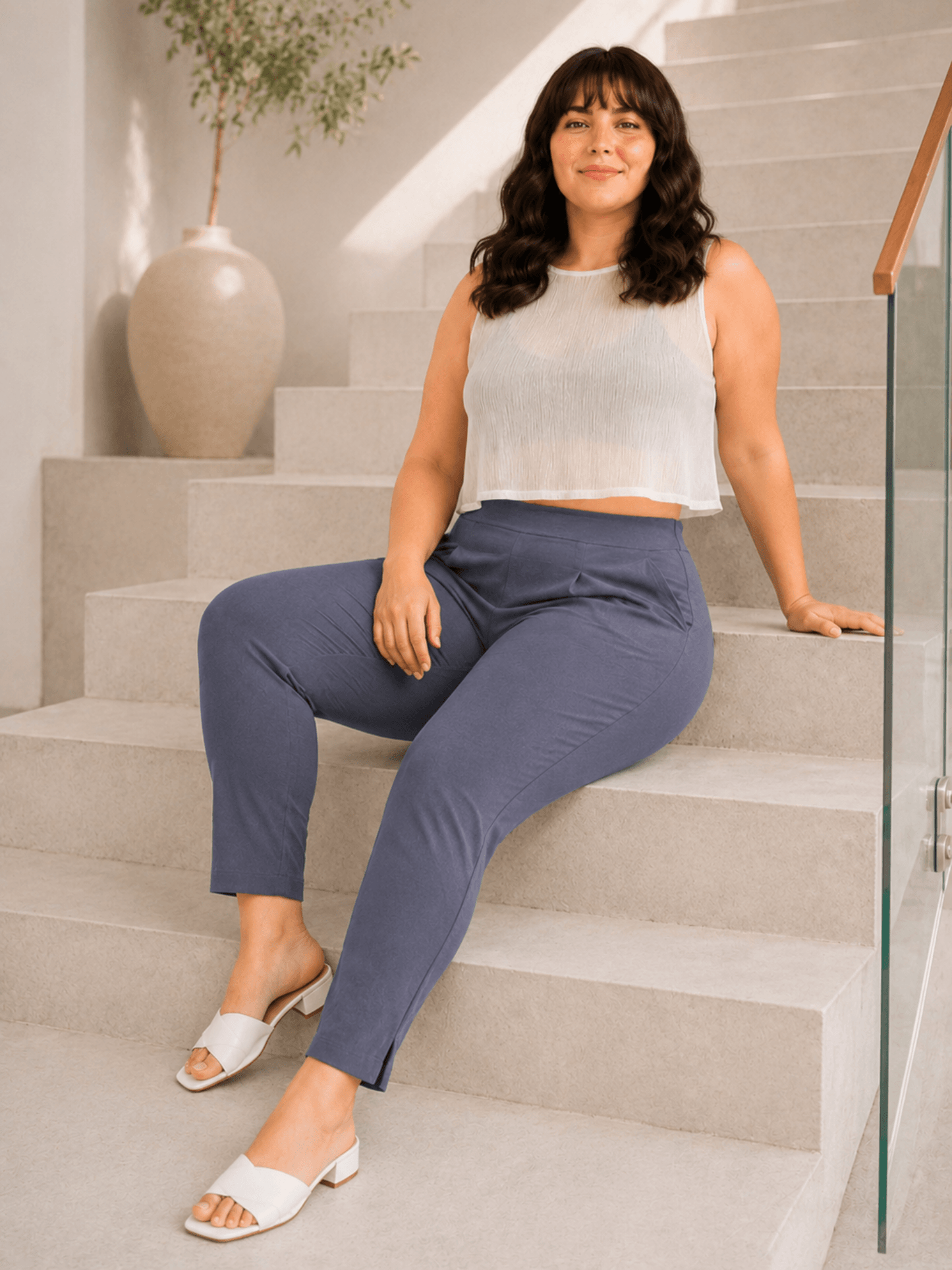 Women’s Grey Cotton Pants
