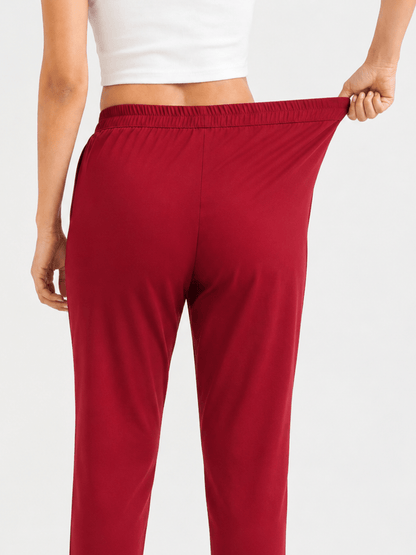 Women’s Maroon Cotton Pants