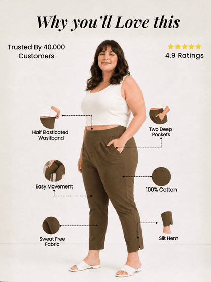 Women’s Olive Green Cotton Pants
