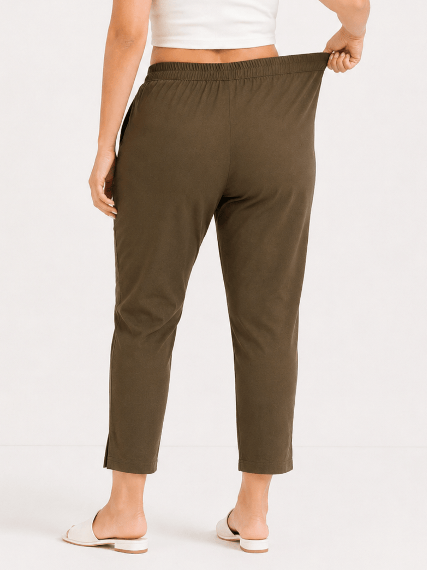 Women’s Olive Green Cotton Pants