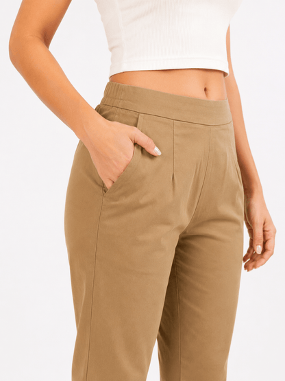 Women’s Coffee Brown Cotton Pants