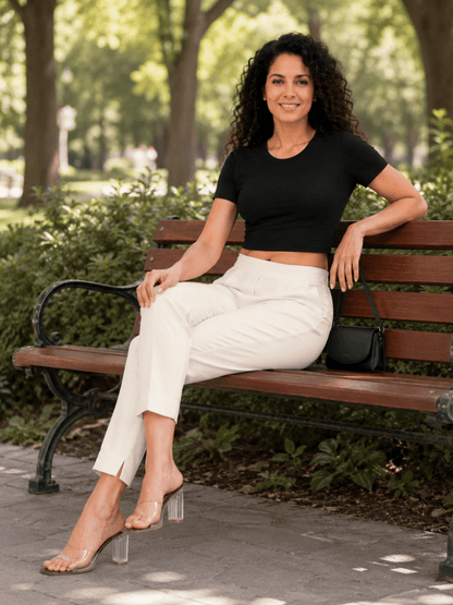 Women’s Cream Cotton Pants