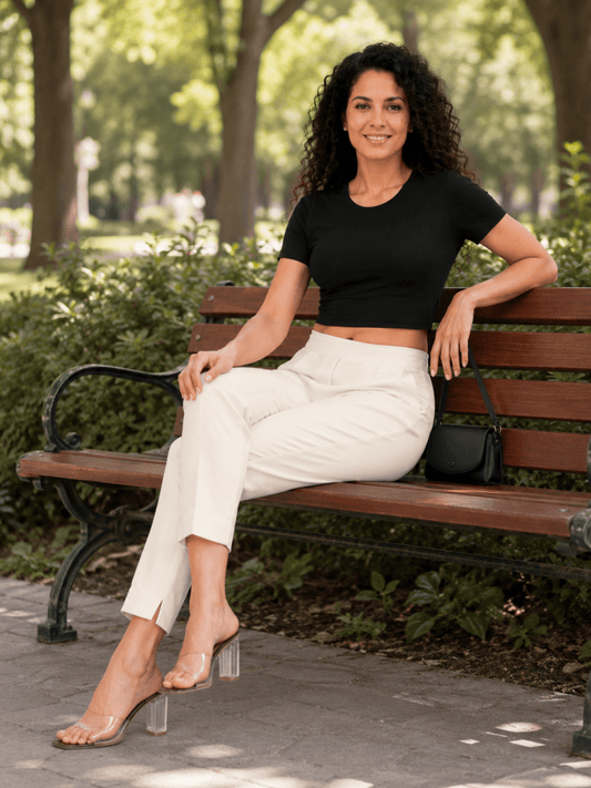 Women’s Cream Cotton Pants