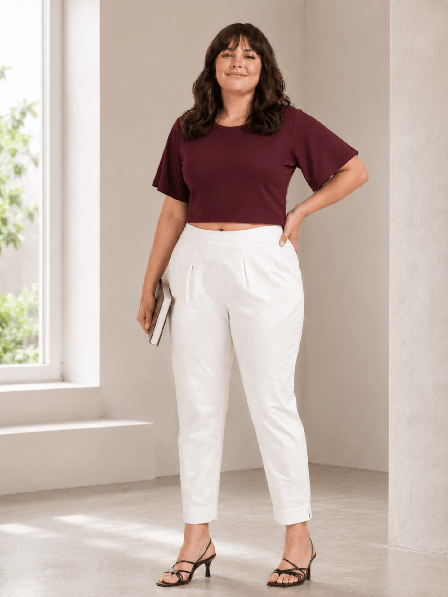 Women White Cotton Pants