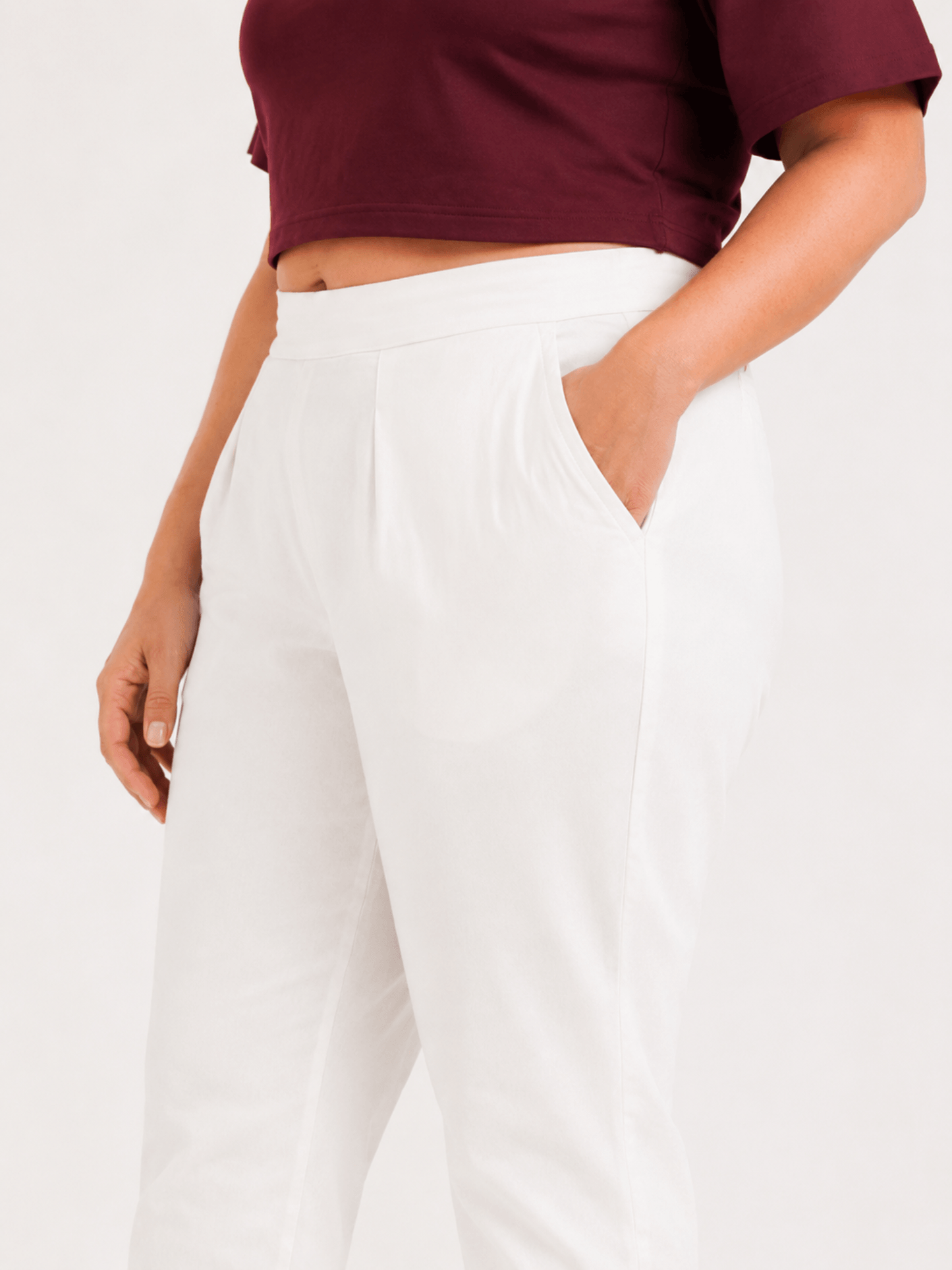 Women White Cotton Pants