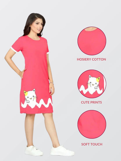 Women Pink All Day T-shirt