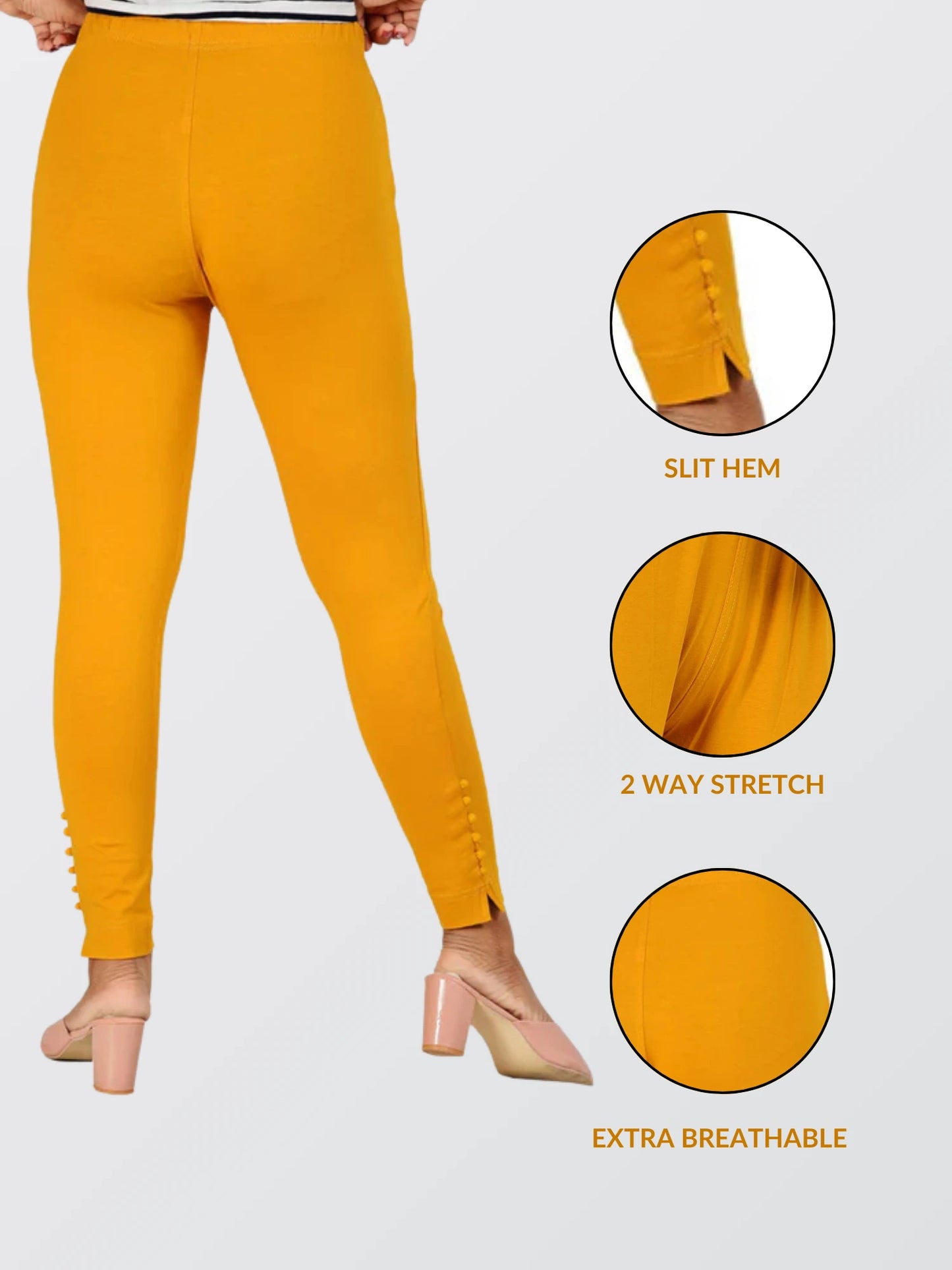 Ankle Length Western Wear Yellow Legging